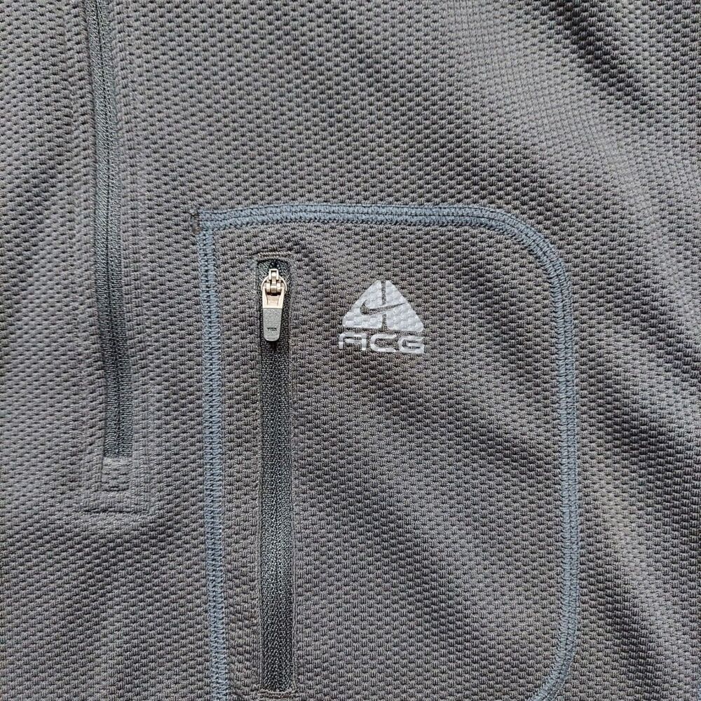 Nike ACG Slate Gray Pullover XLarge Mens Size Quarter Zip 1/4 Chest Pocket - Picture 2 of 6